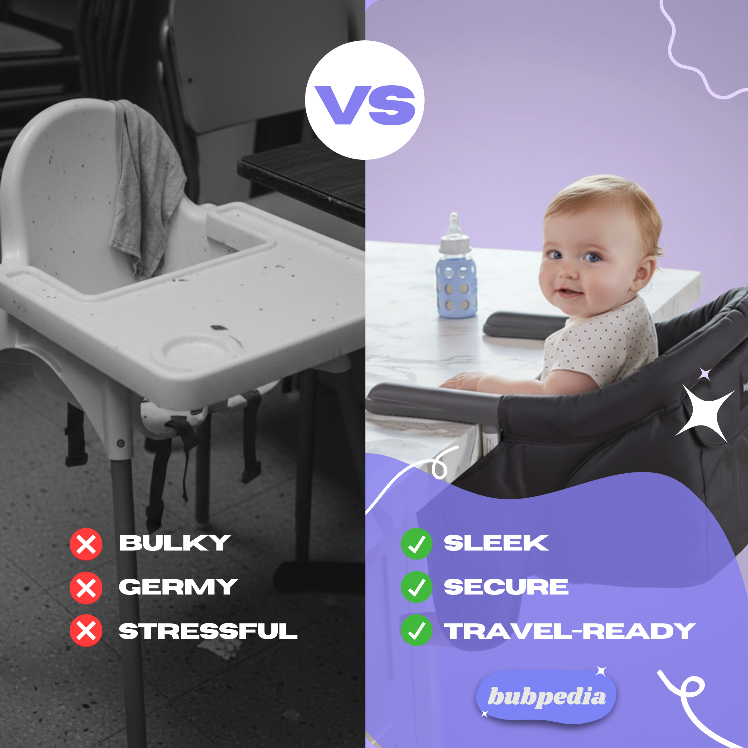 Bubpedia™ Portable Hook-On High Chair
